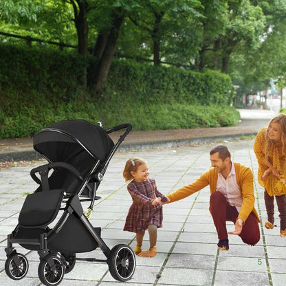 Poussette ergonomique position haute – confort pour les parents et protection bébé