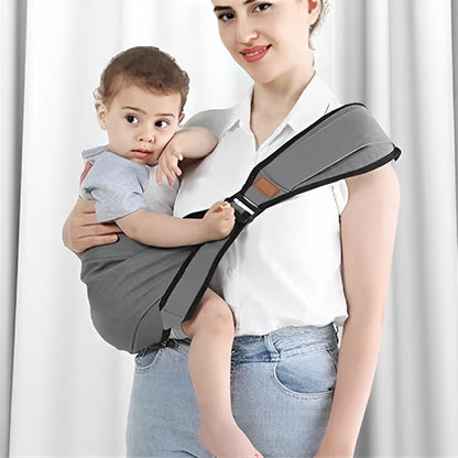 Randonnée porte-bébé-bandoulière-ergonomique-gris-maman-bébé