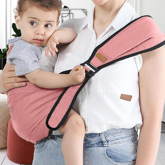Randonnée porte-bébé bandoulière ergonomique rose maman bébé