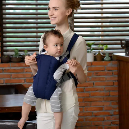 Porte-bébé avant bleu maman intérieur