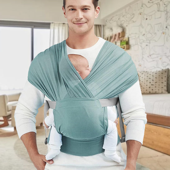 Porte écharpe vert militaire bébé papa