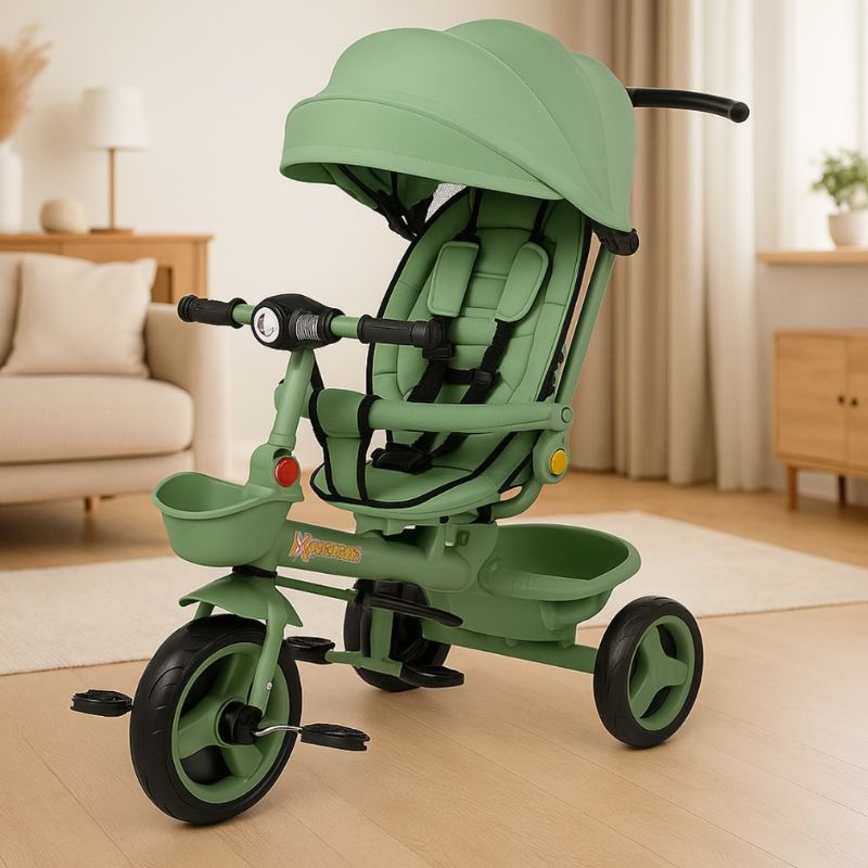 Poussette bébé confortable et sécurisée pour balades